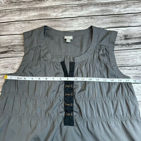 Converse One Star Women's Sleeveless Blouse Gunmetal Grey Gray S SM Small Light - Picture 12 of 13